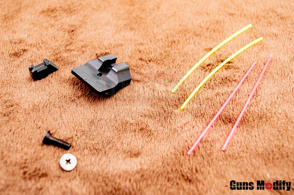 Guns Modify Steel CNC Fiber Optic Sight Set for TM / GM / WE G Series GBB