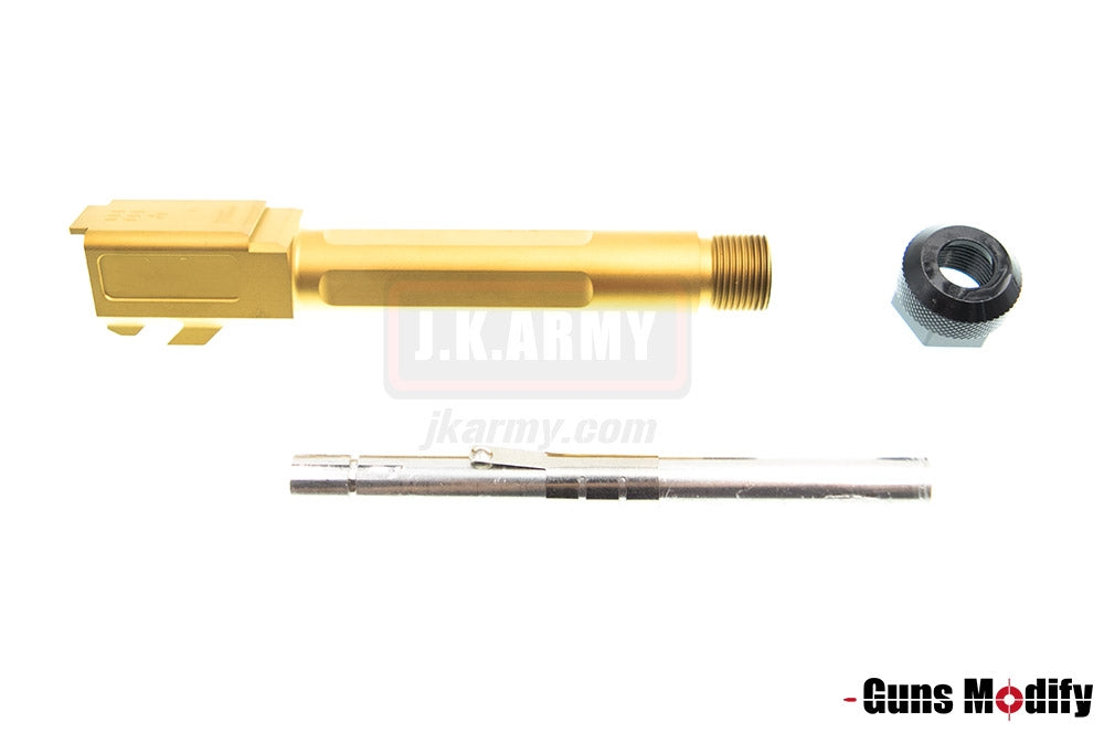 Guns Modify S Style Steel Threaded Barrel Set for TM Model 19 ( 14mm CCW ) ( Rose )