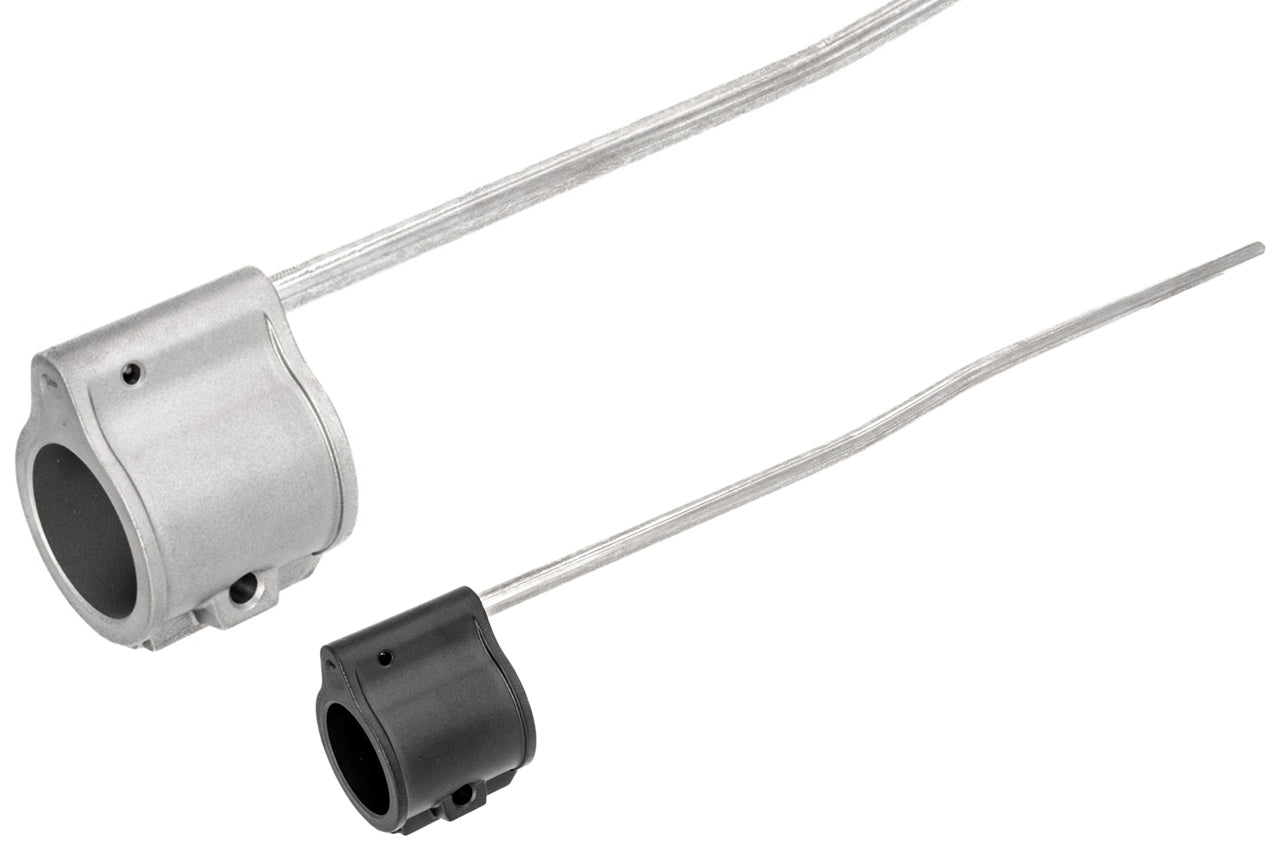 Guns Modify Stainless Steel Dummy Gas Block with Length Tube For Airsoft AR GBB Series G Style ( Silver )