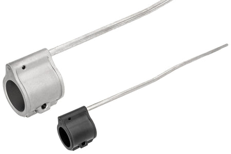 Guns Modify Stainless Steel Dummy Gas Block with Length Tube For Airsoft AR GBB Series G Style ( Silver )