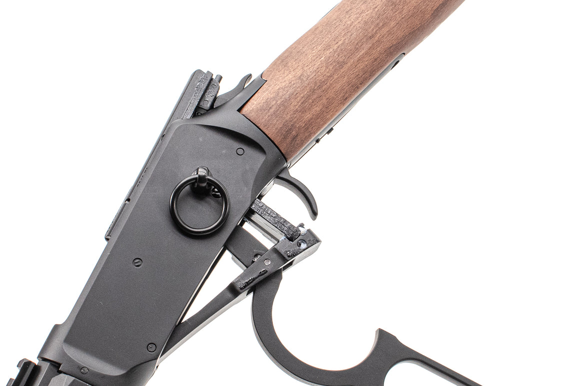 Double Bell Cowboy M1894 Short Type w/ Compensator Real Wood Stock Ejection Lever Action Rifle ( CO2 ) ( 6mm Version )