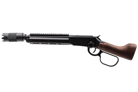 Double Bell Cowboy M1894 Short Type w/ Compensator Real Wood Stock Ejection Lever Action Rifle ( CO2 ) ( 6mm Version )