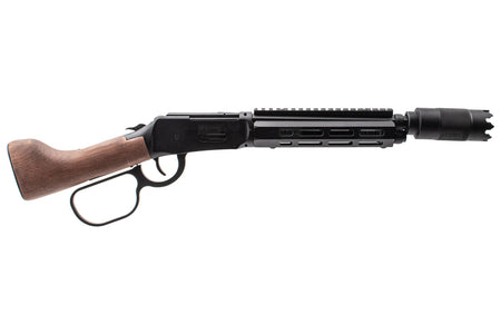 Double Bell Cowboy M1894 Short Type w/ Compensator Real Wood Stock Ejection Lever Action Rifle ( CO2 ) ( 6mm Version )