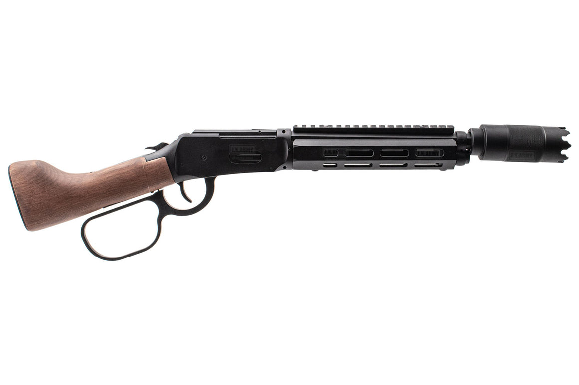 Double Bell Cowboy M1894 Short Type w/ Compensator Real Wood Stock Ejection Lever Action Rifle ( CO2 ) ( 6mm Version )