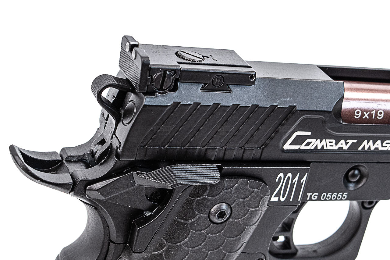 Double Bell TTI Licensed TTI STI Combat Master 2011 Sight Tracker GBB Pistol Airsoft