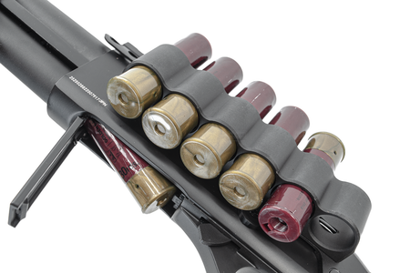 Golden Eagle M870 MP M-LOK Style with Shell Holder Gas Pump Action Airsoft Shotgun ( 3 / 6 Rounds Shooting Mode ) ( Black / Tan )-Tan