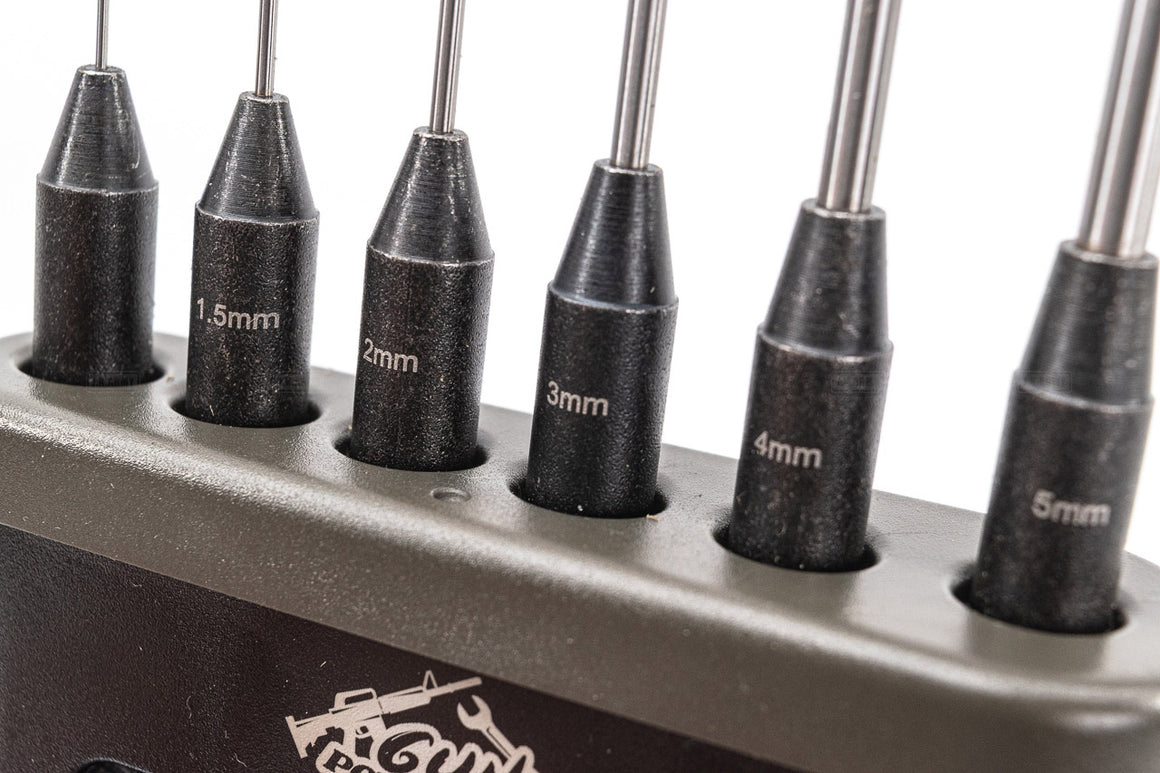 Gun Power Tool GPT Pin Punch Set ( 6 Pieces Set ) -Olive Drab