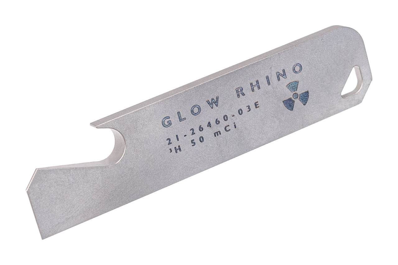 Glow Rhino Titanium Pry Bar with Tritium Insert -Green