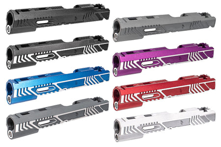 Gunsmith Bros Limcat Style WildCat Tracker Slide for Marui TM Hi-Capa 5.1 GBBP Series-Silver