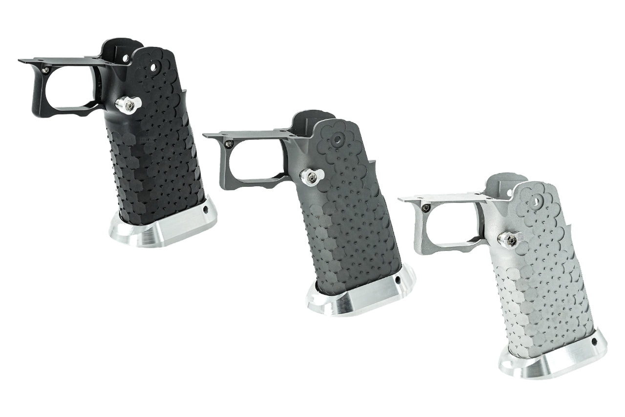Gunsmith Bros CNC Aluminum MACRO POCKET Style Grip For Marui TM Hi-Capa GBBP Series-Silver