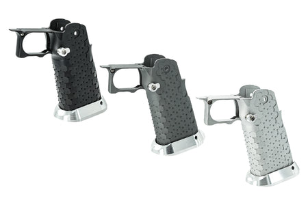 Gunsmith Bros CNC Aluminum MACRO POCKET Style Grip For Marui TM Hi-Capa GBBP Series-Silver