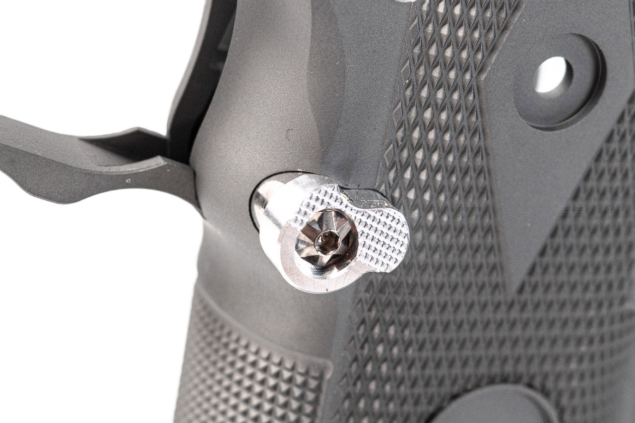 Gunsmith Bros CNC Aluminum SV Original Style Grip For Marui TM Hi-Capa GBBP Series -Silver