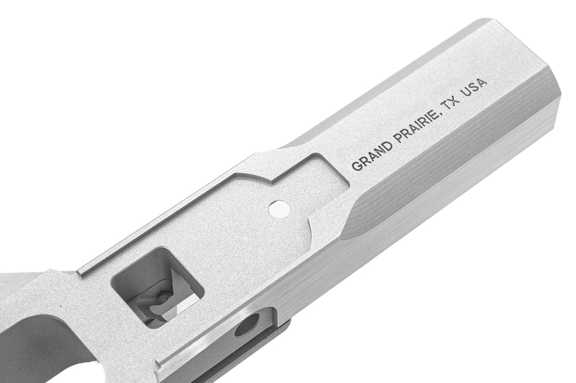 Gunsmith Bros CNC Aluminum SV Style 3.9" Frame For Marui TM Hi-Capa 5.1 GBBP Series -Silver