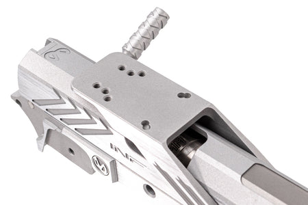 Gunsmith Bros INF Style IMM Spider 7" Slide & Frame Set For Marui TM Hi-Capa GBBP Series ( Deluxe Version ) -Silver Slide X Red Mount