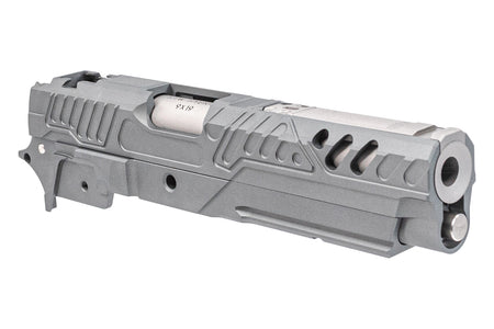 Gunsmith Bros EB Style Tracker Standard Slide Set For Marui TM Hi-Capa GBBP Series -Silver