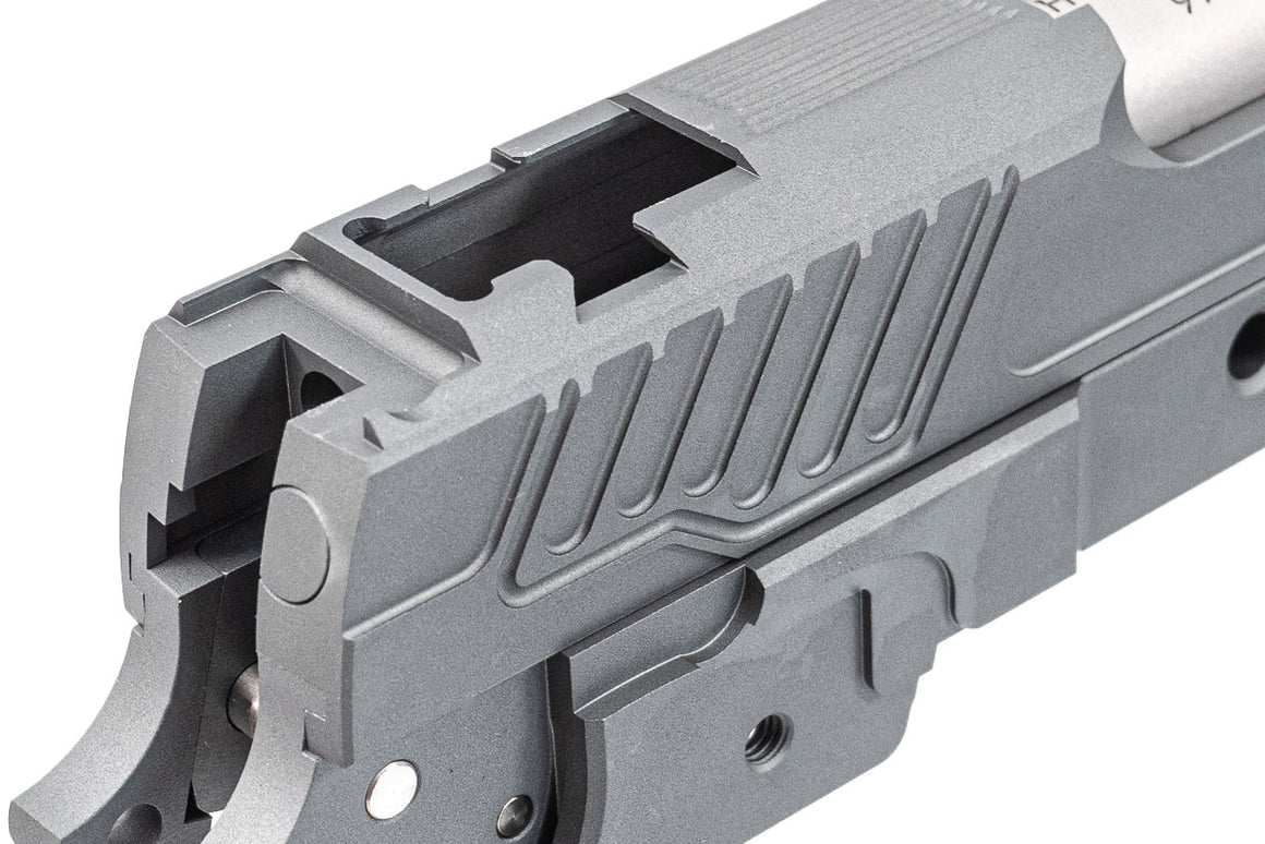 Gunsmith Bros EB Style Tracker Standard Slide Set For Marui TM Hi-Capa GBBP Series -Silver