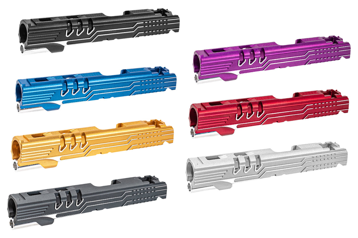 Gunsmith Bros CNC Aluminum Limcat Style Protector 5.1 Slide For Marui TM Hi-Capa 5.1 GBBP Series -Silver