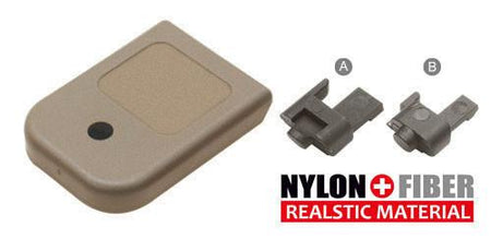 Guarder G-Series GBB Magazine Base ( Standard Tan ) ( Marui Model 17 )