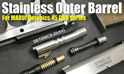 Guarder Stainless Outer Barrel for MARUI DETONICS.45 ( SV )
