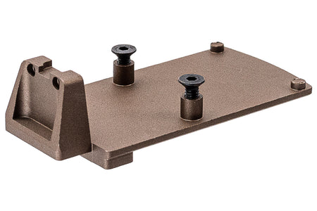 GUNDAY RMR Mount Base Tan with Sight Set For Umarex / VFC Glock System ( for G19X , G19 Gen4, G17 Gen5, G45 etc. )