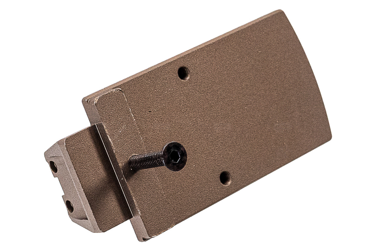 GUNDAY RMR Mount Base Tan with Sight Set For Umarex / VFC Glock System ( for G19X , G19 Gen4, G17 Gen5, G45 etc. )