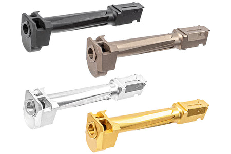 GUNDAY Aluminum R Style Outer Barrel Set With Compensator For UMAREX / VFC Glock 17 Gen 5 GBBP-Gold