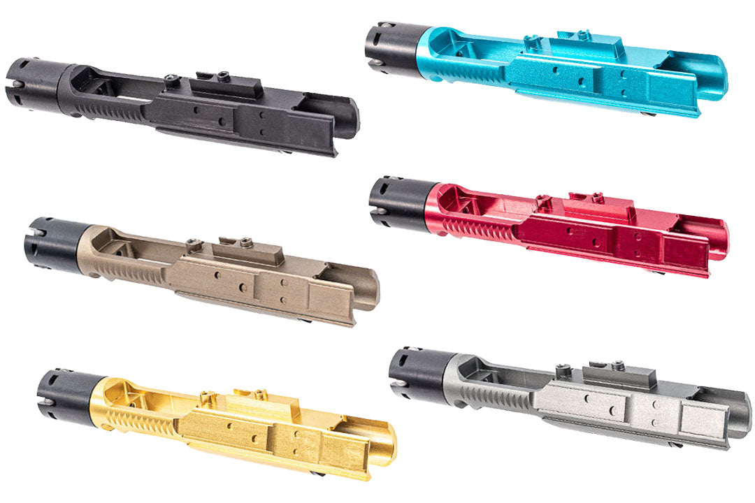 GUNDAY Aluminum R Style Bolt Set For Marui TM MWS GBBR Series ( w/ Unicorn Complete Nozzle Set )-Blue