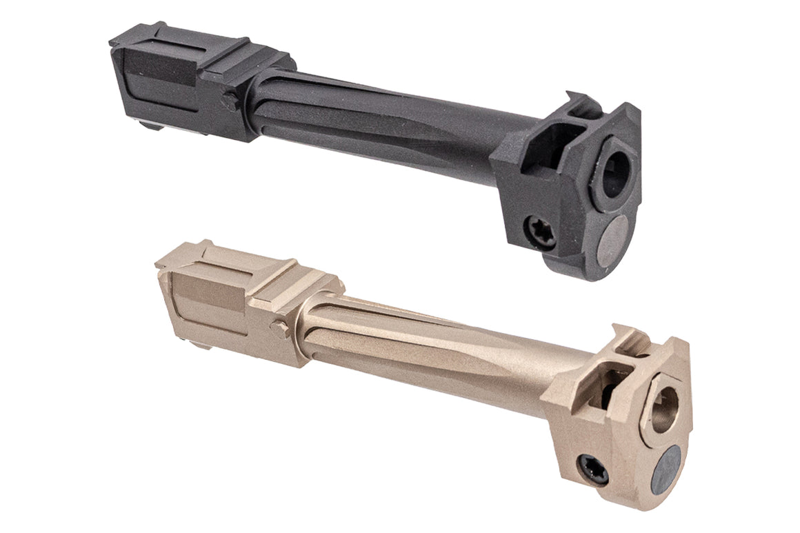 GUNDAY R Style Aluminum Outer Barrel With Compensator For Marui TM G17 Gen5 MOS GBBP -FDE