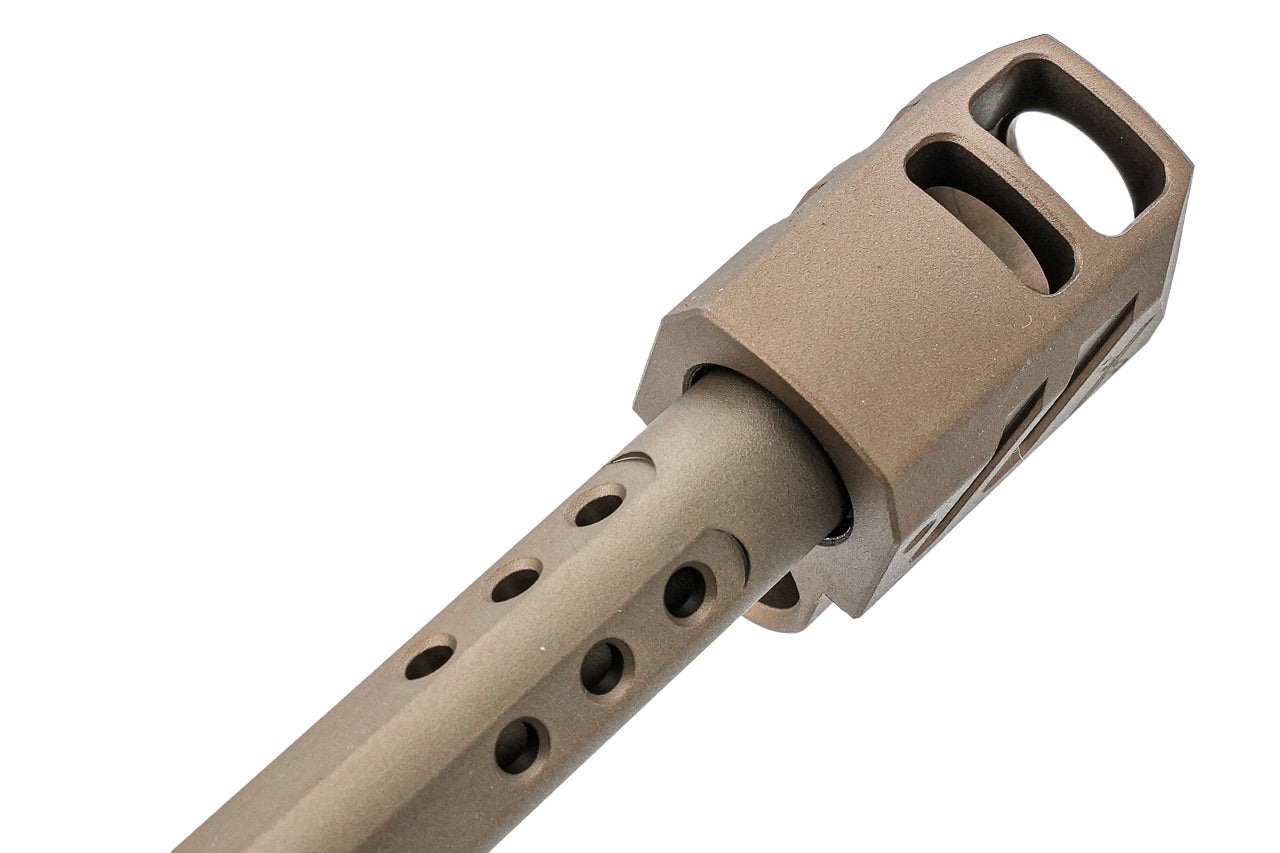 GUNDAY Aluminum Type E Outer Barrel With Compensator For SIG AIR / VFC P320 M17 GBBP-FDE