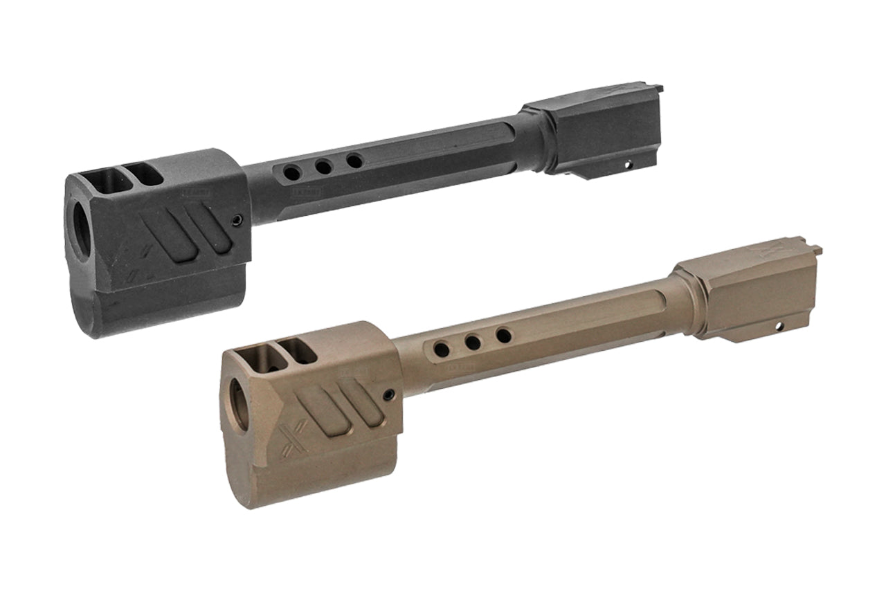 GUNDAY Aluminum Type E Outer Barrel With Compensator For SIG AIR / VFC P320 M17 GBBP-FDE