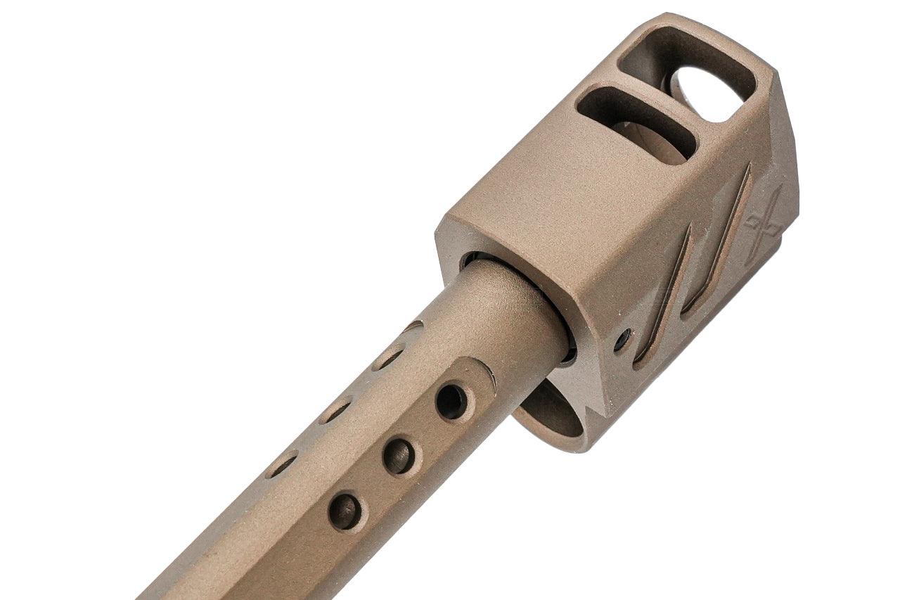 GUNDAY Aluminum Type E Outer Barrel With Compensator For SIG AIR / VFC P320 M18 GBBP-FDE