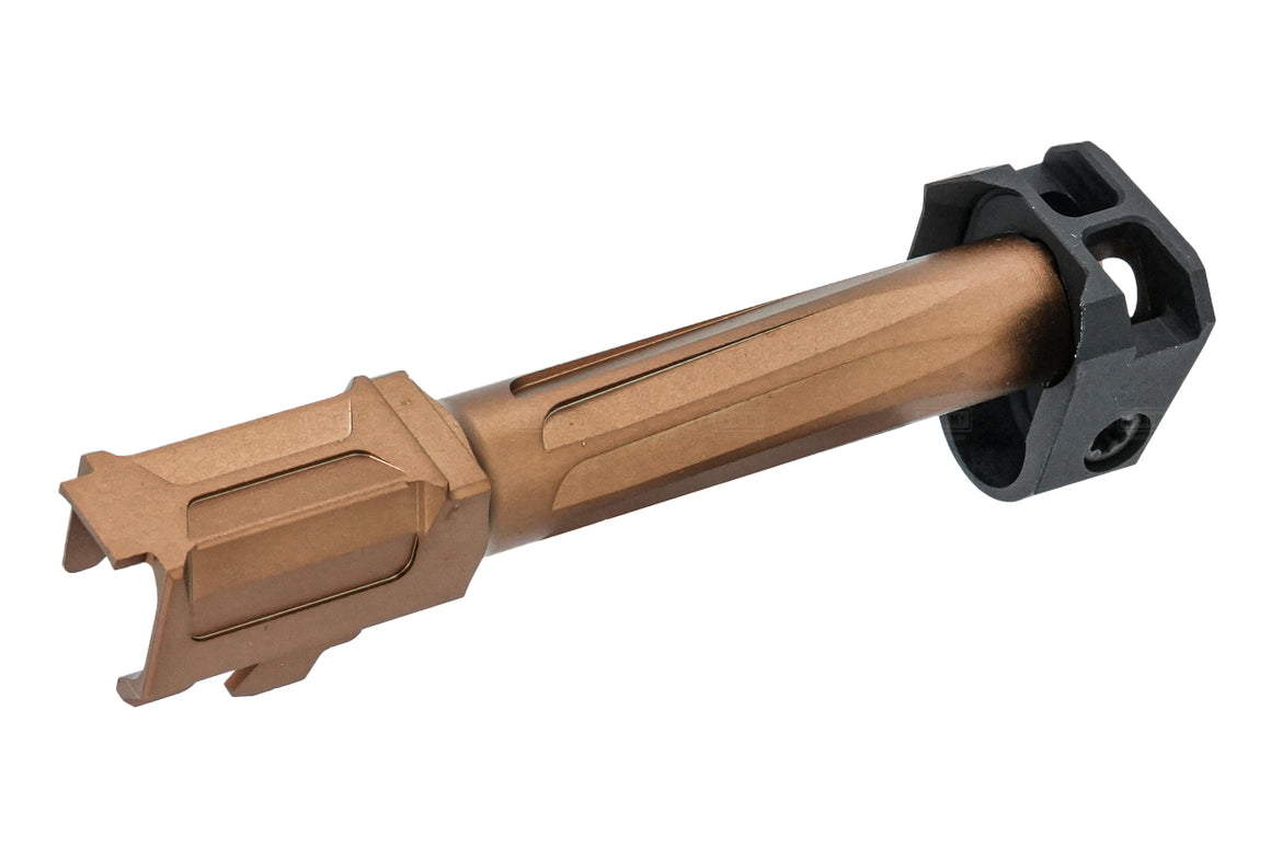 GUNDAY R Style Aluminum Outer Barrel With Compensator For UMAREX / VFC Glock 19 Gen 5 GBBP