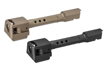 GUNDAY HAED Style Aluminum Outer Barrel With Compensator Type A For Umarex / VFC Walther PDP GBBP-Tan