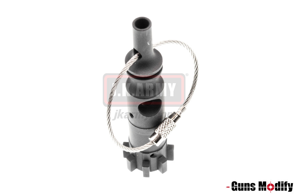 Guns Modify Stainless Steel AR Bolt S Style Keychain ( Black )