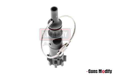 Guns Modify Stainless Steel AR Bolt S Style Keychain ( Black )