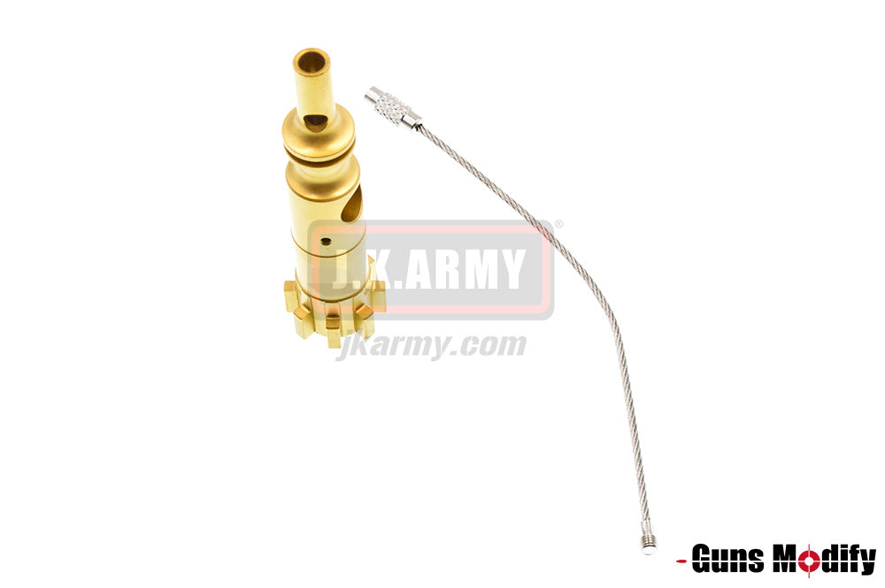 Guns Modify Stainless Steel AR Bolt S Style Keychain ( Gold )