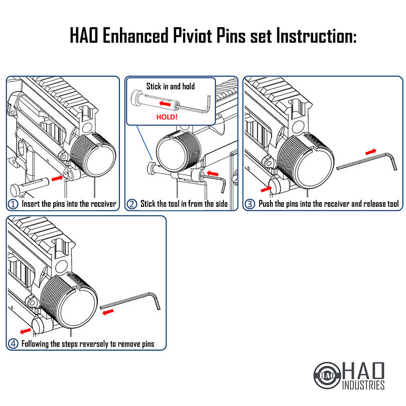 HAO Enhanced Piviot Pins for AR / M4 Series