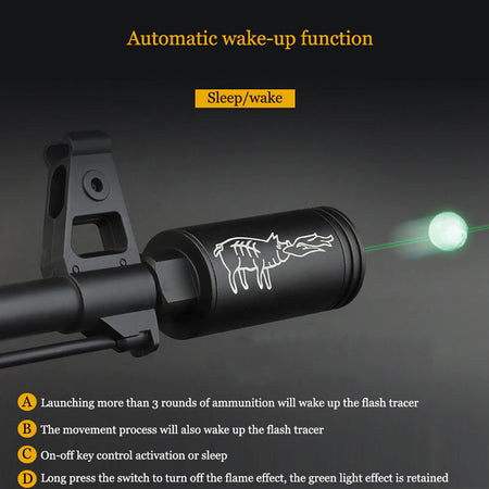 Spitfire Tracer Unit with Flame Effect 14mm CCW ( Black ) ( Fire Breathing Pig Style )-No Marking Style