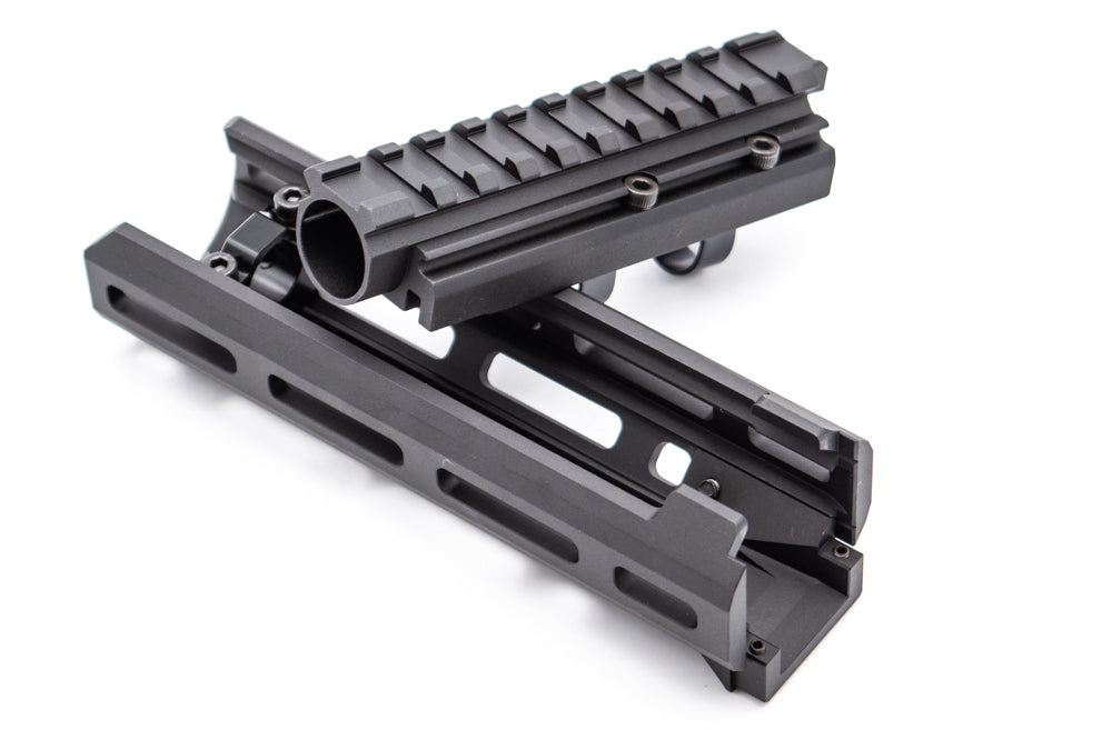 Hephaestus AKS-74U M-LOK Handguard Rail Set with Railed Gas Tube ( Type III Hard-coat Anodized ) for GHK / LCT AK Airsoft Series