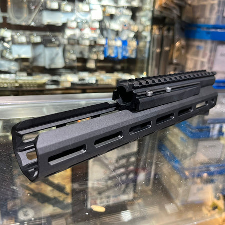 Hephaestus AK M-LOK 10.5" Handguard Rail Set With Railed Gas Tube ( Type III Hard-Coat Anodized ) For Tokyo Marui TM AK GBB Series