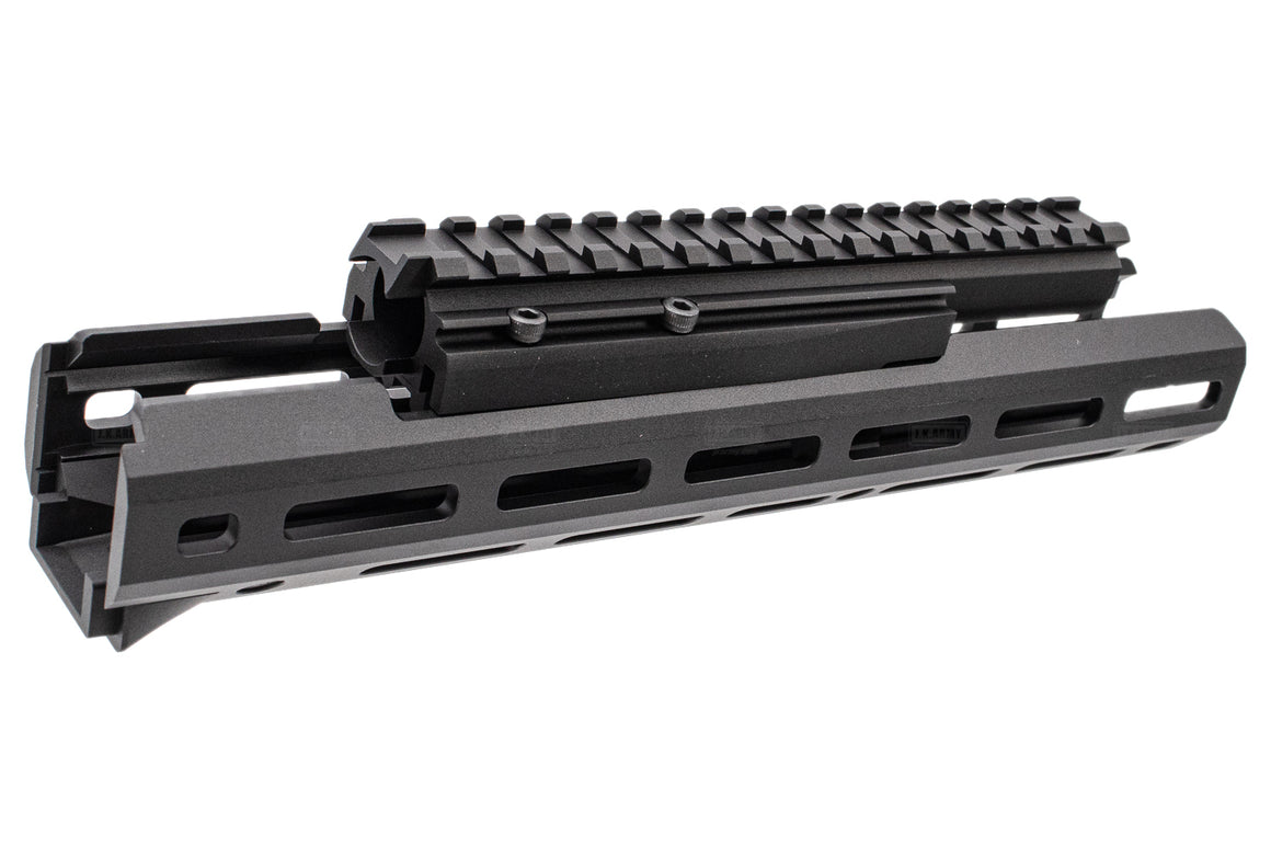 Hephaestus AK M-LOK 10.5" Handguard Rail Set With Railed Gas Tube ( Type III Hard-Coat Anodized ) For Tokyo Marui TM AK GBB Series