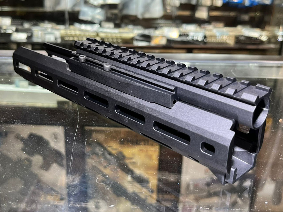 Hephaestus AK M-LOK 10.5" Handguard Rail Set With Railed Gas Tube ( Type III Hard-Coat Anodized ) For Tokyo Marui TM AK GBB Series