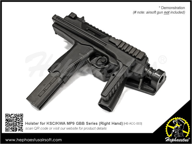 Hephaestus Holster for KSC / KWA MP9 GBB Series ( Right Hand )