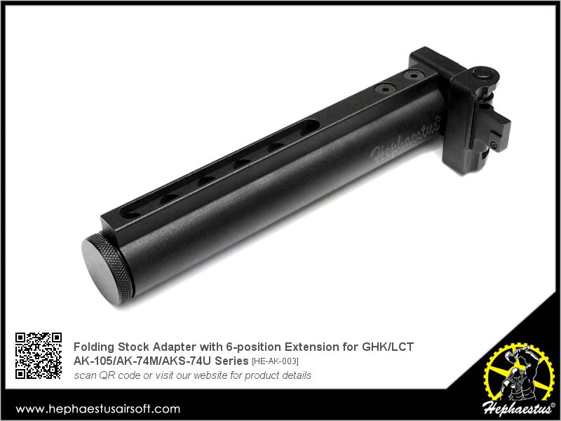 Hephaestus Folding Stock Adapter with 6-position Extension for GHK / LCT AK Series