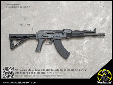 Hephaestus AK Folding Stock Tube with QD Sockets for GHK / LCT AK Series