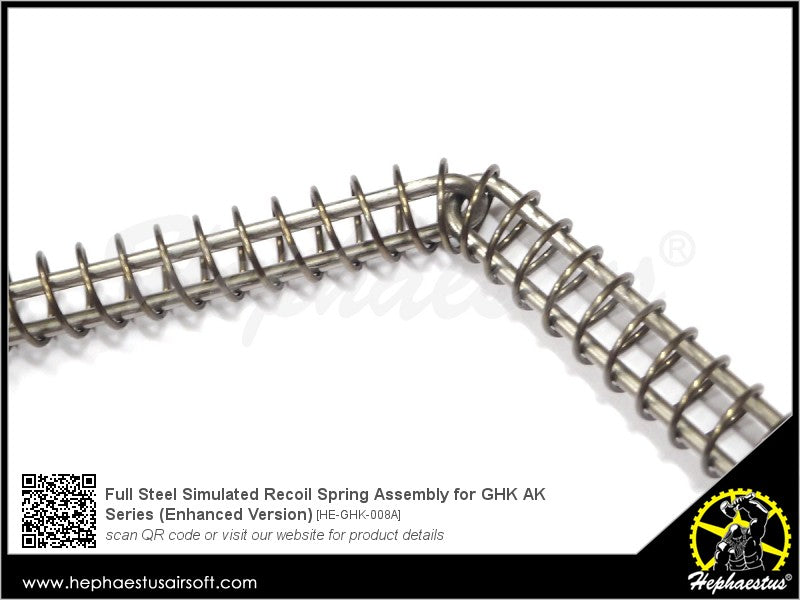 Hephaestus Full Steel Simulated Recoil Spring Assembly for GHK AK GBB Rifle Series (Enhanced Version)