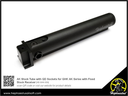 Hephaestus AK Stock Tube with QD Sockets for GHK AK GBB / LCT AK AEG Series