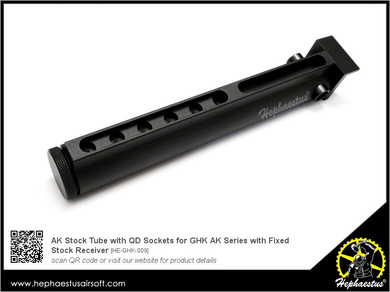Hephaestus AK Stock Tube with QD Sockets for GHK AK GBB / LCT AK AEG Series