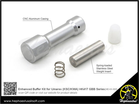 Hephaestus Enhanced Buffer Kit for Umarex ( KSC / KWA ) HK417 GBB Rifle Series