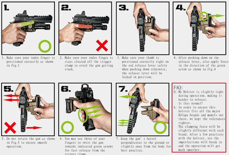 CTM Hi-Capa Speed Holster Nylon ( Right hand version )-Olive Drab